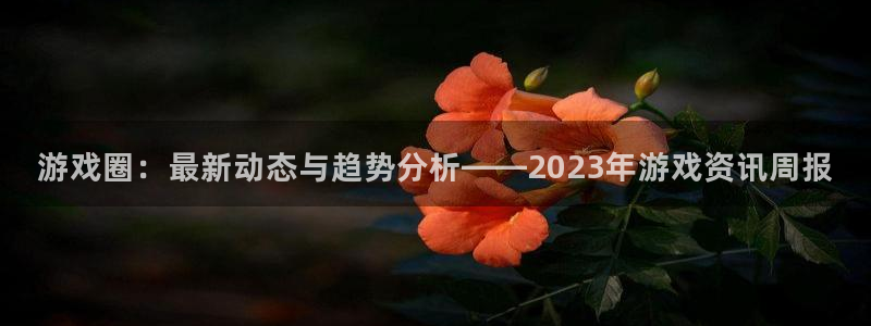 辉达娱乐测速：游戏圈：最新动态与趋势分析——2023年游戏资
